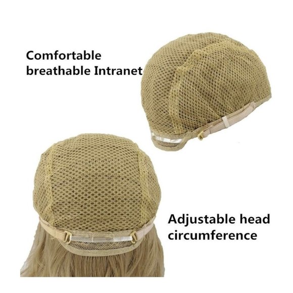 Women Long Wavy Synthetic Wig Brown Middle Part Heat Resistant Full Wig Costume - Picture 3 of 6